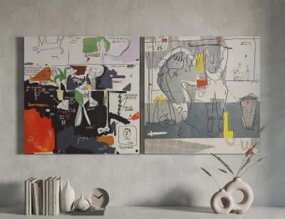 北欧装饰画3D模型下载